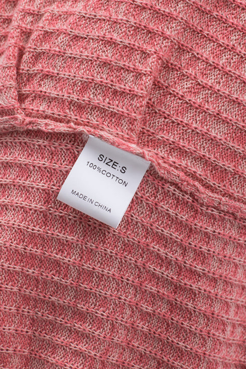 Wrap V Neck Waffle Sweater
